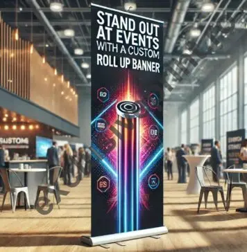 Fa-te vizibil cu un roll up banner la targuri si evenimente
