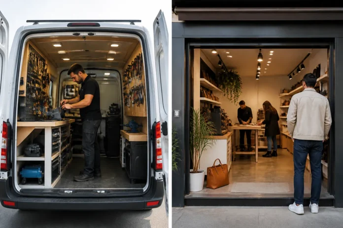 Atelier mobil sau spațiu comercial permanent pentru afacerea ta Atelier mobil sau spațiu comercial permanent pentru afacerea ta