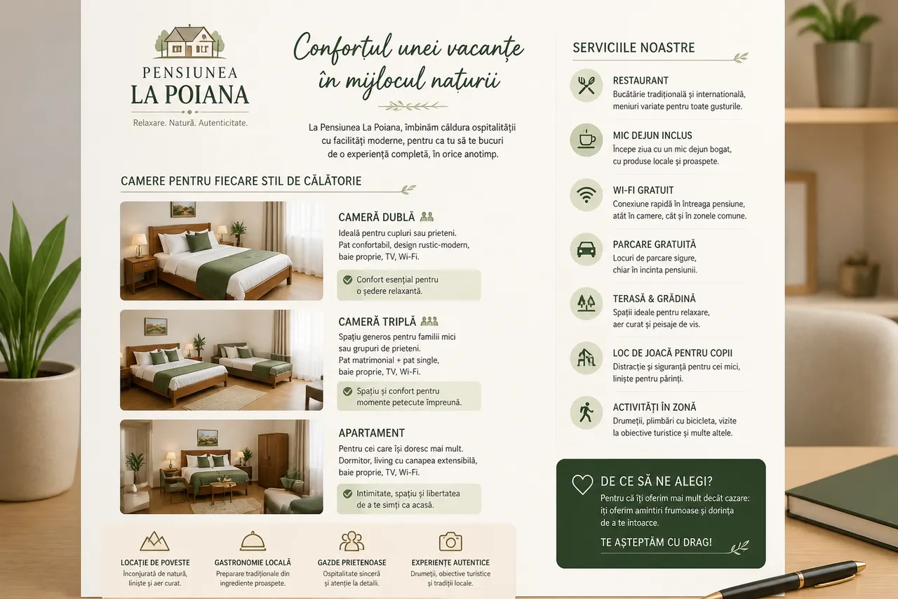 mesaj comercial verificabil pentru o unitate de cazare clasificată