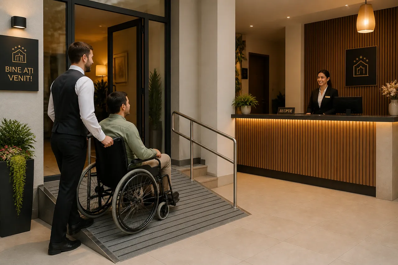 accesibilitate fizică la hotel pentru persoane cu dizabilități