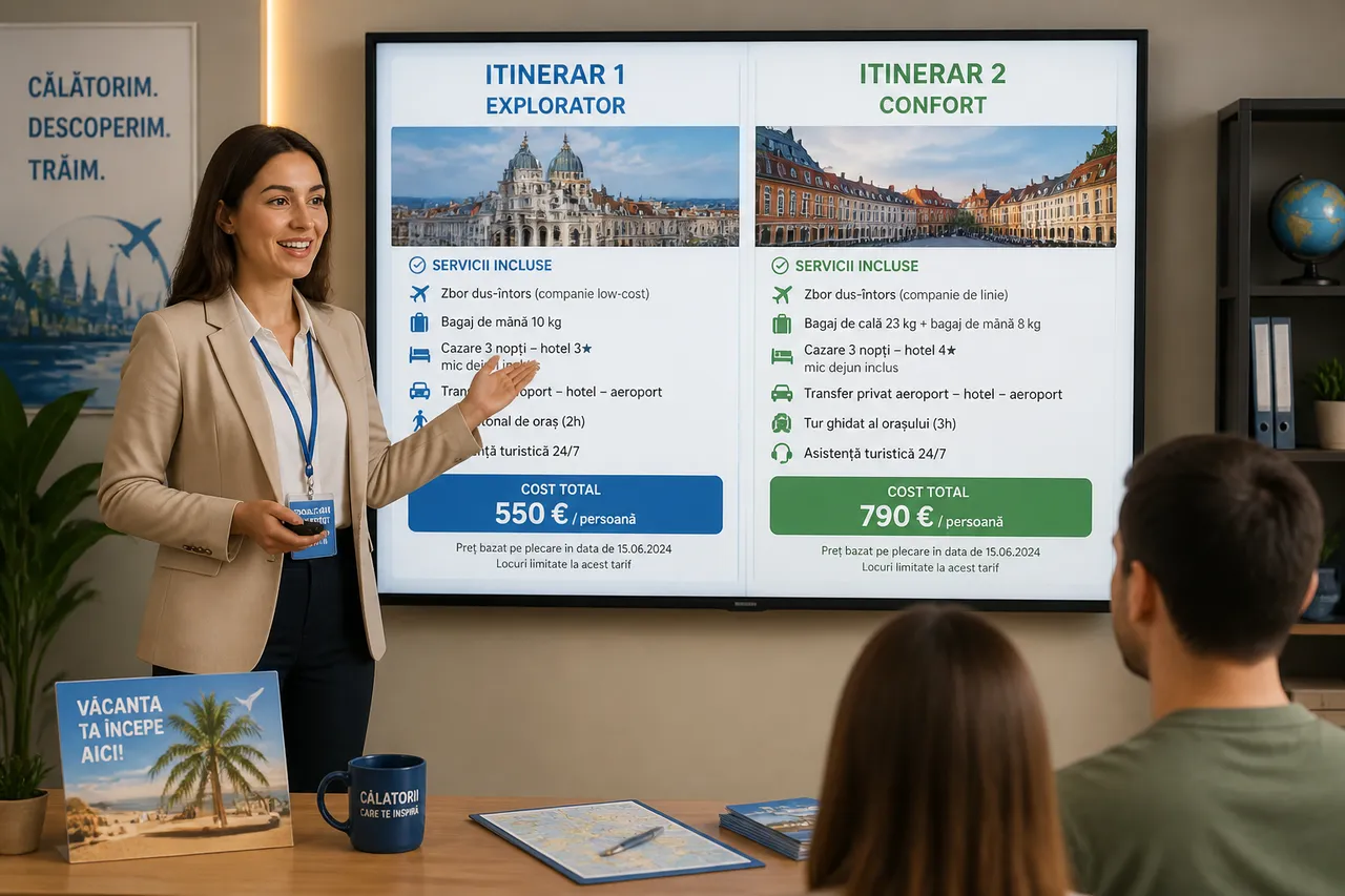 ofertă turistică transparentă pentru client