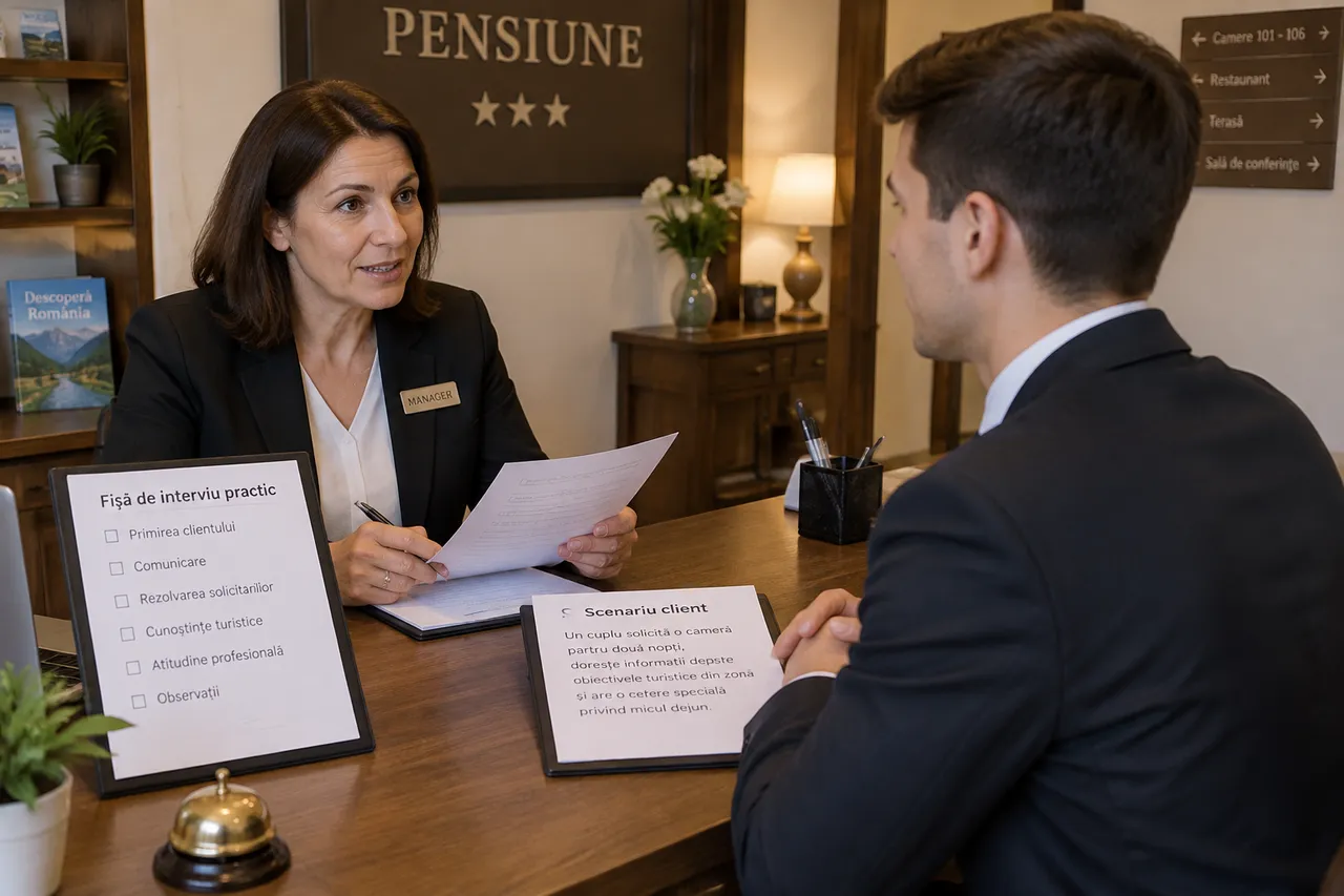evaluarea absolvenților de turism la interviu